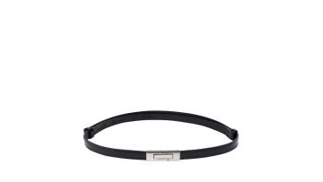 Black leather belt