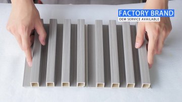Factory Direct Supply 3D Wood Grain Laminated Kabartmal  Duvar Kaplama Wpc Louver Wpc Wall Panels Indoor1