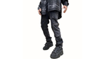Stylish Custom Logo Sweetwear Distressed  Skinny Washed Baggy Denim Jeans For Men1