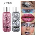 Face & Body Glitter Gel Makeup Art Multi-functional Laser Flash Powder Sequins Glow Decoration Party Festival Cream For Eye/Lip