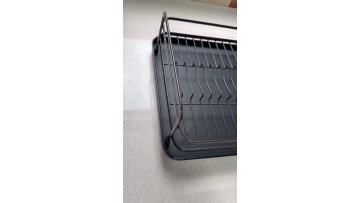 Kitchen - Single-layer dish rack (brown spray)