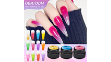 Menghe OEM ODM 42 Colors Solid Glue Patented UV LED Gel Nail Polish - Pink 5g for Nail School1