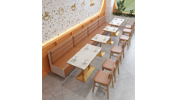 Wholesale Commercial Furniture Cafe Bar Hamburger Shop KTV Club Wood Rattan Sectional Couch Restaurant Sofa Seating Booth1