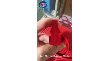 Red nitrile butadiene rubber broom strip