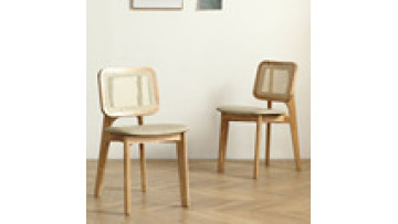 New trend modern furniture cafe shop wood and rattan luxury restaurant chair1