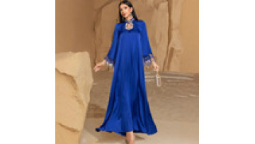 Abayas for Women Dubai African Muslim Dress Caftan Marocain Wedding Party Dresses Tassel Sleeve Robe Djellaba Femme Luxury1
