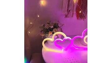 Led Colorful Double Heart Wall Hanging Neon Sign Light For Room Home Party Wedding Decoration Xmas Gift Vatentine's day1