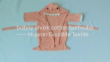 Kids dinosaur cotton Hooded Baby Bathrobe
