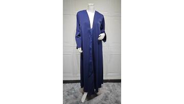 Solid Color Open Abaya with Matching Headscarf (1)