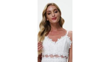 Deep V Neck Spaghetti Strap 