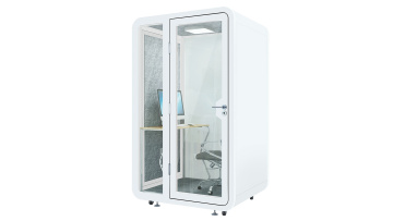 135x115 White Soundproof Booth