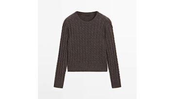 Women's wool blended Fried Dough Twists sweater