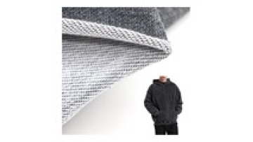Recycled CVC French Terry Fabric 530gsm 69%Cotton 31%Polyester Yarn Dyed Knitted Fabric for Casual Top Sportswear Hoodie1