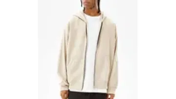 Men's Custom Drop Shoulder Hoodies Oversize 100% Cotton Pullover Double Zip up Hooded Sweatshirt Heavy Weight Casual Men Hoodie1