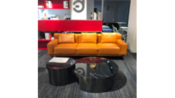 Office Furniture Reception Single Chair U Shape Cloud Modern 3 2 Seater Italian Leather Office Sofa1