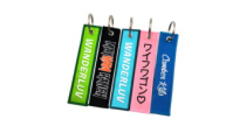Keychain Custom Logo Embroidery Key Chain for Promotional Gift Jet Tag Custom Fabric Keychains Jet Tag Name Tag1