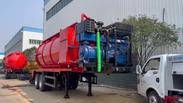 2axles vacuum semi trailer