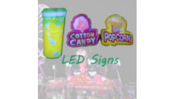 Custom LED Signs for Amusement Parks: RGB Pixel Lights and Funnel Cake Displays1