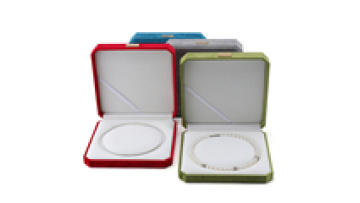 Hanhong Factory Custom packaging Velvet pearl set metal display stand earrings packing for small case jewelry safe box1