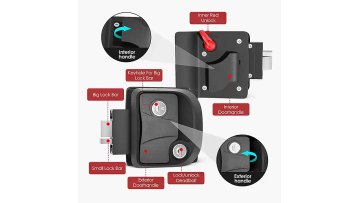 New Caravan Key Entry Outdoor Camping  Replacement Universal RV Trailer Door Lock for Camper Horse Trailer Cargo Hauler1