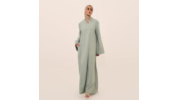 2026 New Collection Abaya Modest Dresses Simple Closed Abaya Plain Abaya Women Muslim Dress Linen Islamic Clothing Women Robe1