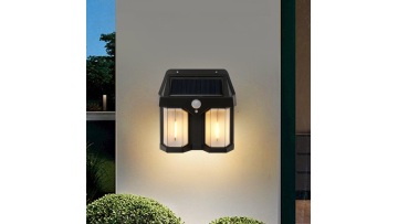 Solar Wall Light with LED Filament Bulb