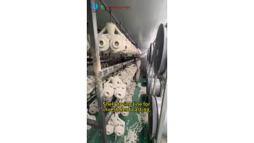 Shell drying line for investment casting.