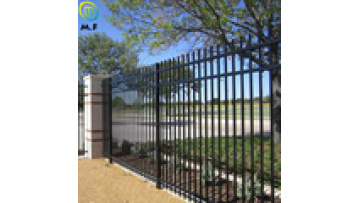 Spear Top Steel Picket Garrison Fence1