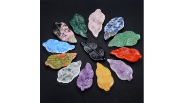 Gemstone Handmade Craved Leaf for Home Decor (Approx 23X47MM) SP1804