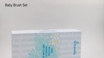 ECO friendly wooden baby hair brush set baby brush set1