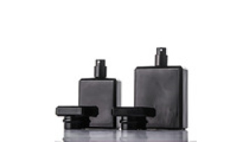 Empty Square Black Perfume Bottle Glass Spray Perfume Bottle With Sprayer Lotion Pump 50ml 100ml1