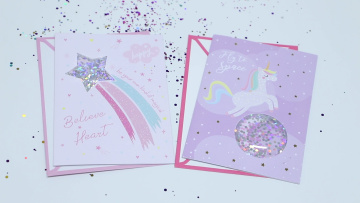 New Design Funny Plain Shake Unicorn Greeting Cards, Manufacturer Printing 3D Handmade Birthday Cards With Envelope1