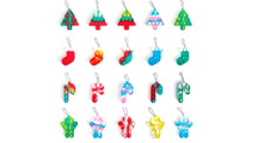 Christmas Tree Fidget Popper Keychain1