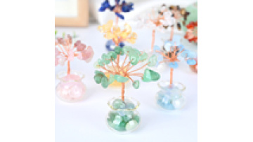 High Quality Mini Gravel Flowerpot Tree Natural Healing Stone Crystal Chips Tree for Deco1