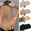 MERISI HAIR 5 Clips Synthetic Hair Long Straight Clip In Hair Extensions False Hair Black Hair Pieces for Women