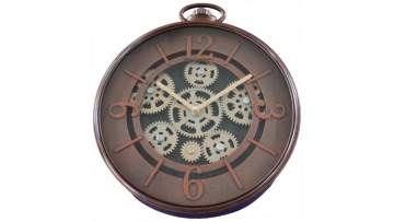 6838A 12 inch built-in hanging ring gear hanging clock, retro mechanical hollow industrial style hanging clock
