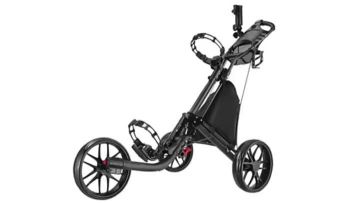 Lightweight 3-Wheel Golf Push Trolley Folding Design Multi-color Elastic Strap Umbrella Cup Holder