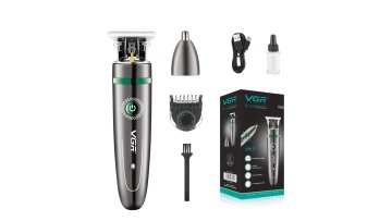 VGR V-258 2 in 1 waterproof grooming kit electric nose trimmer professional cordless hair trimmer set for men1