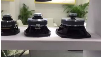 different size speaker in the Prolight sound Guangzhou 
