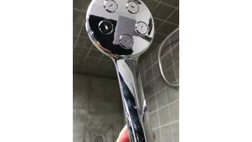 Black Slim Water Outlet ABS Bathroom One Functional Washable Handheld Shower Head1