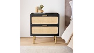 2024 new innovation nordic style  modern designs natural  sideboard display storage rattan living room kitchen wood cabinet1
