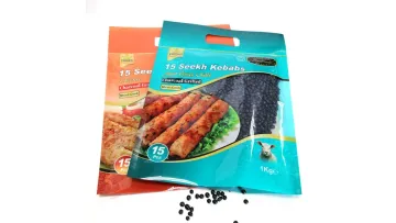 Three Side Sealed Plastic Frozen Meat Chicken Food Grade Packaging Recyclable Meatbal Transparent Clear Window Ziplock Flat Mylar Vacuum Bag with Handle1