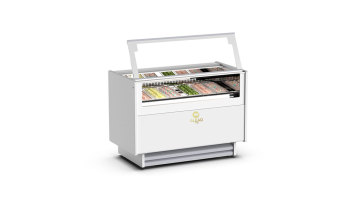 Display Freezers & Fridges Ice Cream Gelato Showcase Countertop Commercial Upright Horizontal Top 220 Volt Full Vision1
