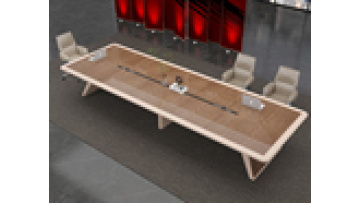 Luxury Modern 12-20 Person Aircraft modeling wood finish Chinese style multi-function Conference Table1