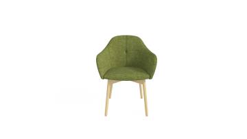 Chair Supplier Design Solid Ash Wood Base Arm Chair Moulded Foam Upholstery Smooth Armrest Contract Dining Room Chairs