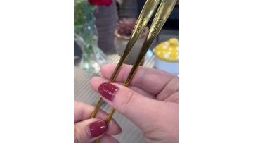 Long-handled stainless steel tea spoon