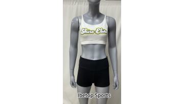 cheer practice wear crop top and shorts