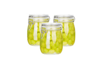 Manufacturer Wholesale Sealed Glass Bottle Storage Tank Kitchen Food Tank With Buckle1