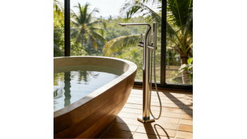 Bath Mixer Floor-standing with Hand Shower