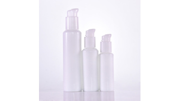 Wholesale opal white lotion bottle with white pump